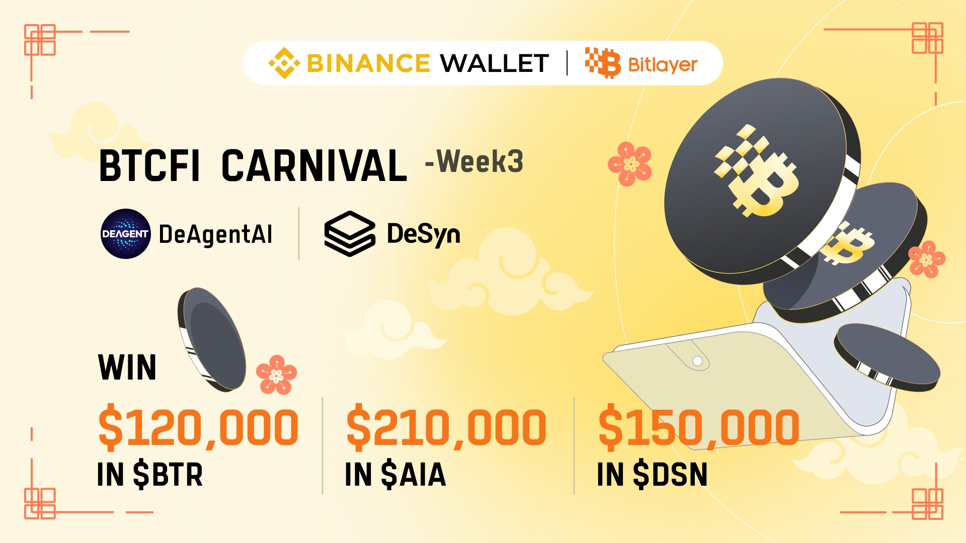 Bitlayer BTCFI Carnival Week 3: BTCFI Yields with DeSyn Protocol and DeAgentAI, Share a <span>$</span>480,000 Token Prize Pool
